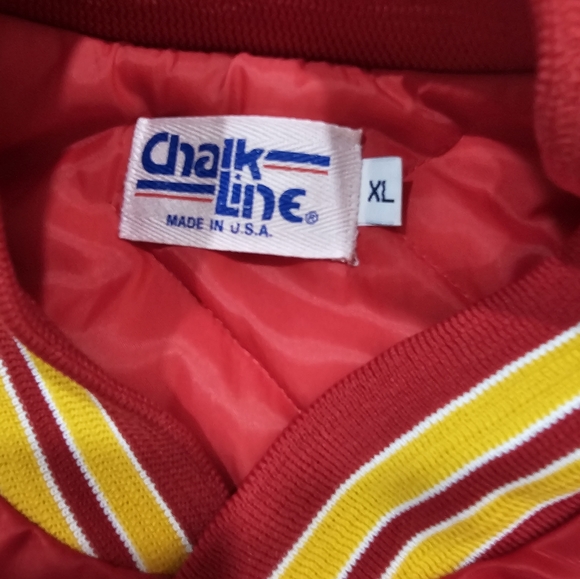 Chalkline vintage Kansas city  chiefs football  bomber jacket  made in USA - Picture 7 of 9